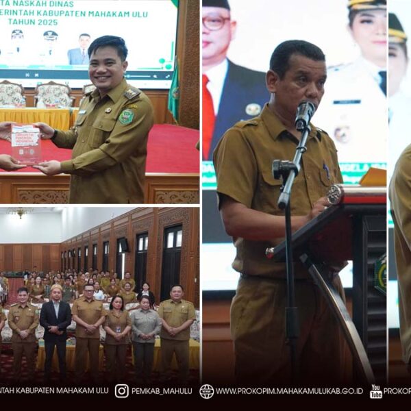 Cover Berita 1.1 Ujoh Bilang – Wakil Bupati (Wabup) Mahakam Ulu (Mahulu), Suhuk, S.E., secara resmi membuka Sosialisasi Tata Naskah Dinas di Lingkungan Pemerintah Kabupaten Mahulu, yang berlangsung di Ballroom Lantai III Kantor Bupati Mahulu, Senin (03/11/2025) siang.