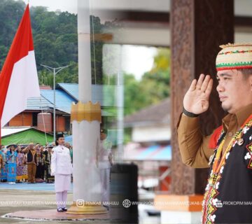 Ujoh Bilang – Wakil Bupati (Wabup) Mahakam Ulu (Mahulu), Suhuk, S.E., memimpin Upacara Peringatan Hari Pahlawan ke-80 Tahun 2025 yang berlangsung khidmat di Alun-Alun Ujoh Bilang, Selasa (10/11/2025) pagi. Peringatan tahun ini mengusung tema “Semangat Pahlawan untuk Indonesia Maju”, sebagai momentum untuk mengenang dan meneladani jasa para pahlawan bangsa yang telah gugur dalam perjuangan merebut dan mempertahankan kemerdekaan Republik Indonesia.
