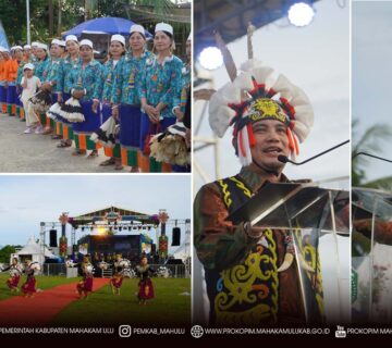 Datah Bilang – Wakil Bupati (Wabup), Mahakam Ulu, Suhuk, S.E., secara resmi membuka Cross Border Festival Datah Bilang Tahun 2025, mewakili Bupati Mahakam Ulu, Angela Idang Belawan. Kegiatan yang digelar di Kampung Datah Bilang, Jumat (28/11/2025), berlangsung meriah dan penuh antusiasme masyarakat.