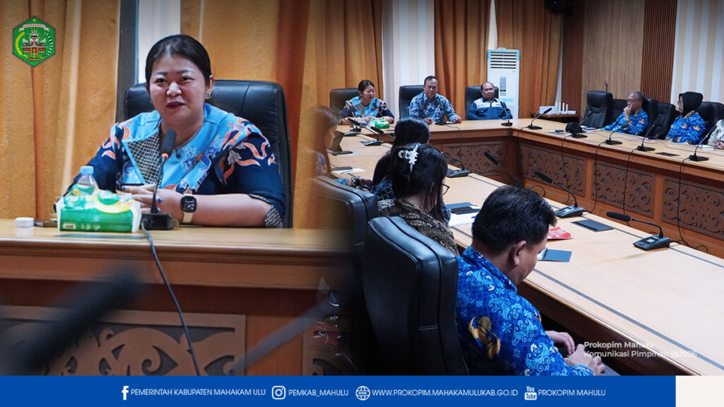 Ujoh Bilang – Bupati Mahakam Ulu (Mahulu), Angela Idang Belawan, mengikuti Rapat Penguatan Pemahaman dan Kesiapan Tata Kelola Badan Layanan Umum Daerah (BLUD) dalam rangka peningkatan layanan publik daerah. Kegiatan ini difasilitasi oleh Bagian Perekonomian dan Sumber Daya Alam Sekretariat Daerah Kabupaten Mahulu, bertempat di Ruang Rapat Bupati Lantai 3 Kantor Bupati Mahulu, Kamis (12/02/2026).