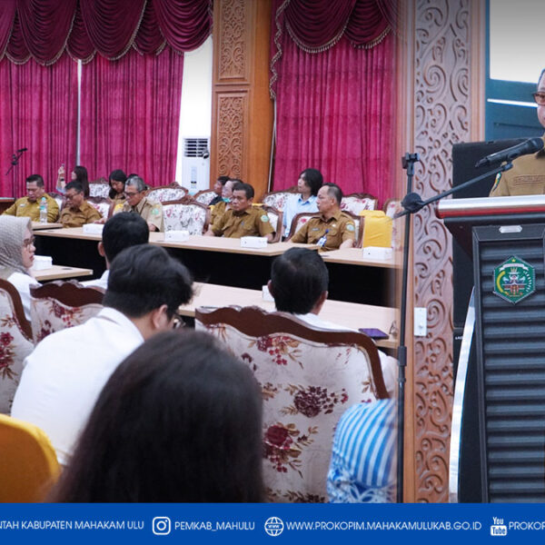 Ujoh Bilang – Bupati Mahakam Ulu (Mahulu), Angela Idang Belawan, yang diwakili oleh Sekretaris Daerah Kabupaten Mahulu, Dr. Stephanus Madang, S.Sos., M.M., secara resmi membuka kegiatan Sosialisasi Pengelolaan Kekayaan Negara, yang berlangsung di Ballroom Lantai III Kantor Bupati Mahulu, Selasa (03/02/2026) pagi.