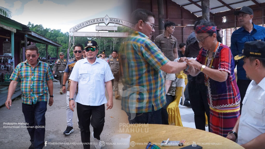 Ujoh Bilang – Mewakili Bupati Mahakam Ulu (Mahulu), Angela Idang Belawan, Wakil Bupati Mahulu Suhuk, S.E., menyambut kedatangan Wakil Gubernur (Wagub) Kalimantan Utara (Kaltara), Ingkong Ala, S.E., M.Si., beserta rombongan di Dermaga Ujoh Bilang, Rabu (1/7/2026) siang.
