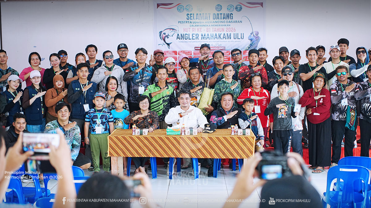 Ujoh Bilang – Dalam rangka memeriahkan Hari Ulang Tahun (HUT) ke-81 Kemerdekaan Republik Indonesia Tahun 2026, Bupati Mahakam Ulu (Mahulu), Angela Idang Belawan, yang diwakili Wakil Bupati (Wabup) Mahulu, Suhuk, S.E., membuka kegiatan Lomba Memancing Dasaran yang diprakarsai oleh komunitas Angler Mahakam Ulu.